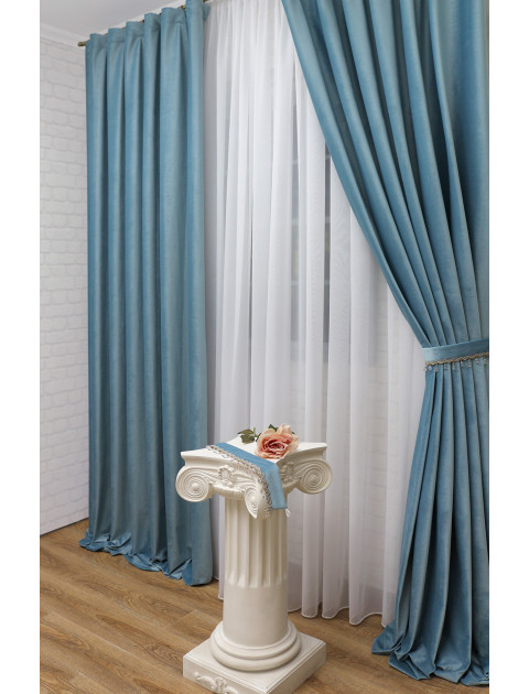 Комплект штор "Анжелика" 3102v10 голубой