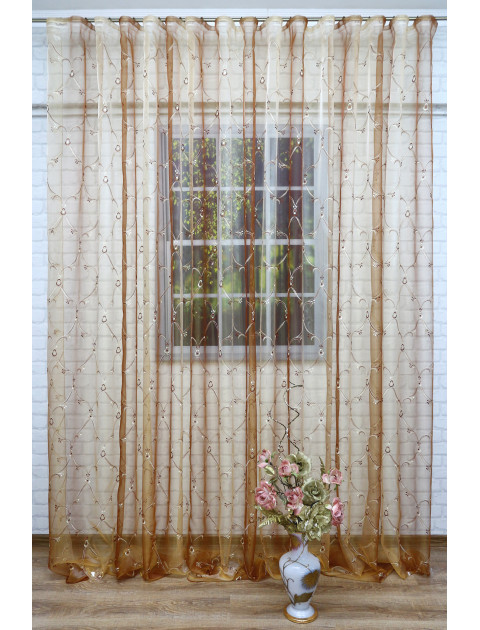 Тюль "Восточная сказка" терракотовый