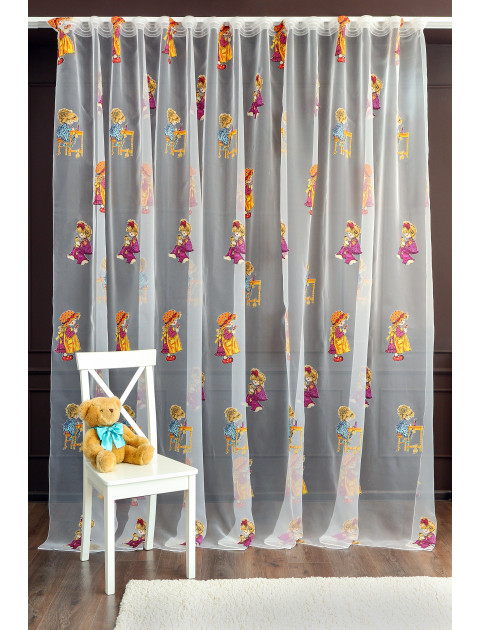 Тюль Betty devore 13030v1 белый фиолетовый