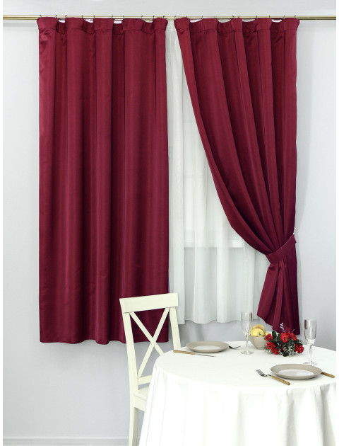 Шторы Oreon сатенv3041 бордовый