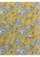 Комплект штор Райский сад оксфорд серый желтый
