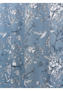 Комплект штор Райский сад оксфорд серый серо-голубой