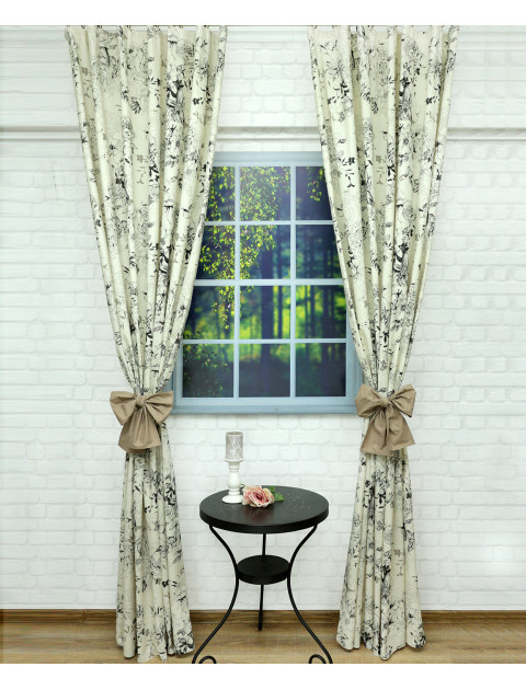 Кухня-шторы "Классика льна.Винтажная роза"