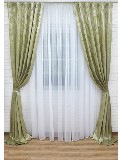 Комплект штор "Палермо", зеленый