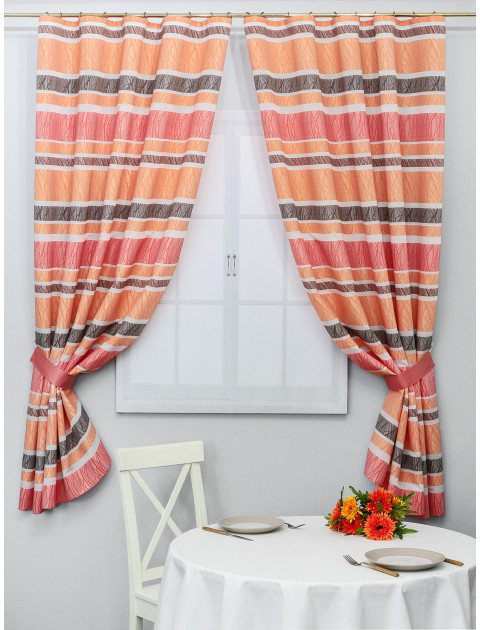 Комплект штор Дарама крэш 55532vkrasn красный оранжевый