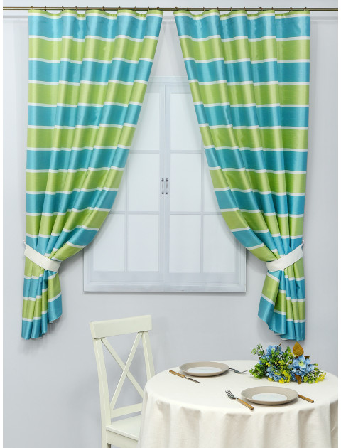Комплект штор Konsu Ipek Fonlukv4025 салатовый бирюзовый