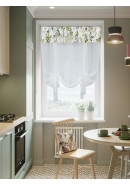 Тюль-экран Усадьба Лиана белый желтый зеленый