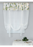 Тюль-экран Усадьба Лиана белый желтый зеленый