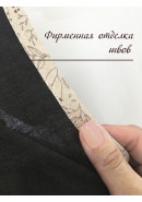 Платье - сарафан лен V-образный вырез на спине черный Платье - сарафан лен V-образный вырез на спине черный
