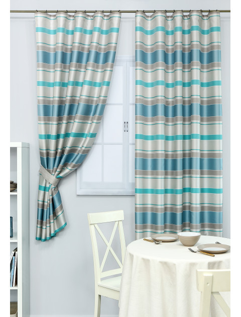 Комплект облегченных штор Дарама lungs 13643v13 серый бирюзовый