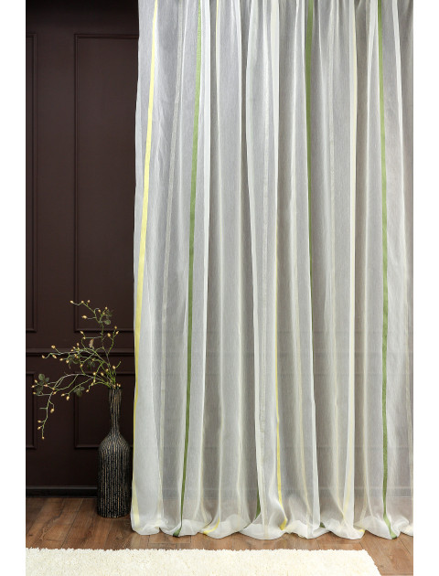 Тюль Lada молочный зеленый желтый