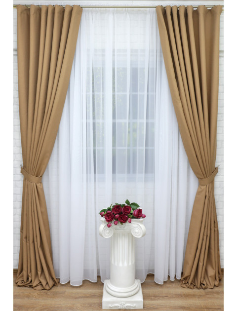 Комплект штор Lindor misket v 9 светло-коричневый