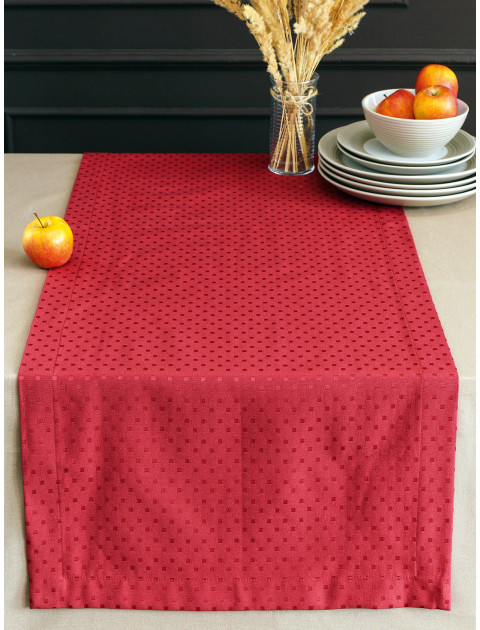 Дорожка декоративная с рисунком для сервировки стола Adeco бордовый