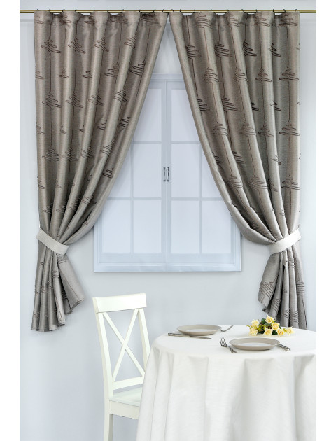 Комплект штор Дарама Шеннон 31096v06 серый темные молнии