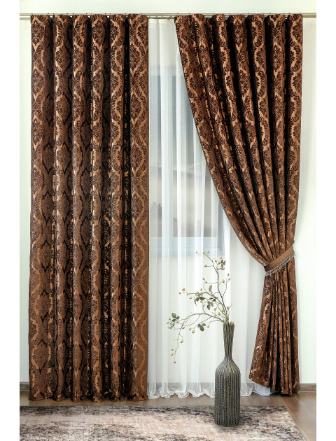 Комплект штор Бергамо коричневый