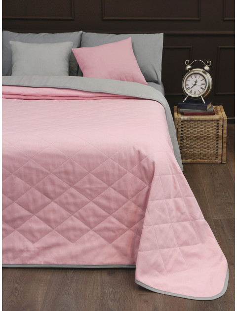 Плед покрывало Мальва хлопок розовый