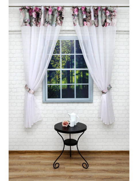 Тюль Вера-2 розовый сиреневый