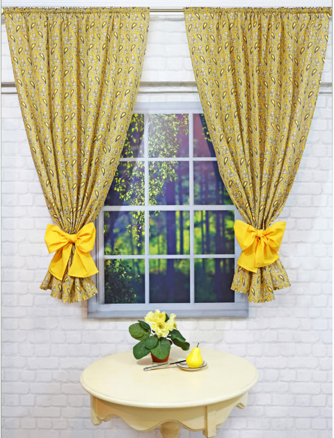 Комплект штор Усадьба Фантазия желтый