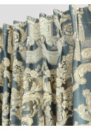 Комплект жаккардовых штор Вивальди 914549v601 с подхватами золотистый бирюзовый
