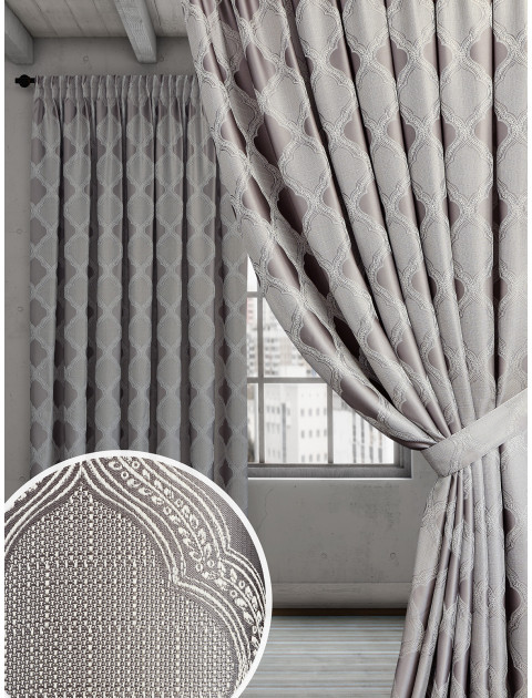 Комплект жаккардовых штор Вивальди 630071v1401 светлый серебристо-серый