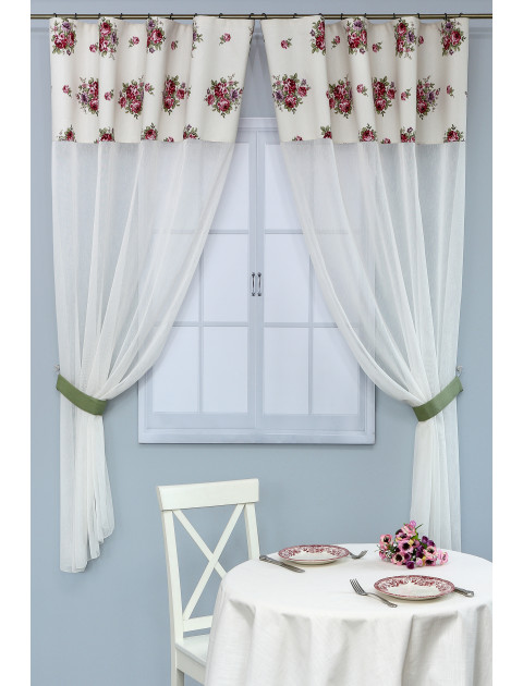 Тюль Вера-2 duck 13210v16 молочный бордовый