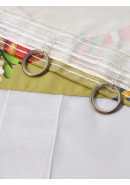 Тюль экран Санта Клаус габардин зеленый красный оливковый Тюль экран Санта Клаус габардин зеленый красный оливковый