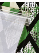 Комплект штор Комбо габардин зеленый черный короткие
