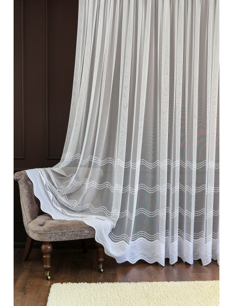 Тюль Сетка-Вышивка 25589v410 белый