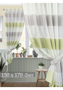 Тюль Konsu 13356v07 салатовый серый