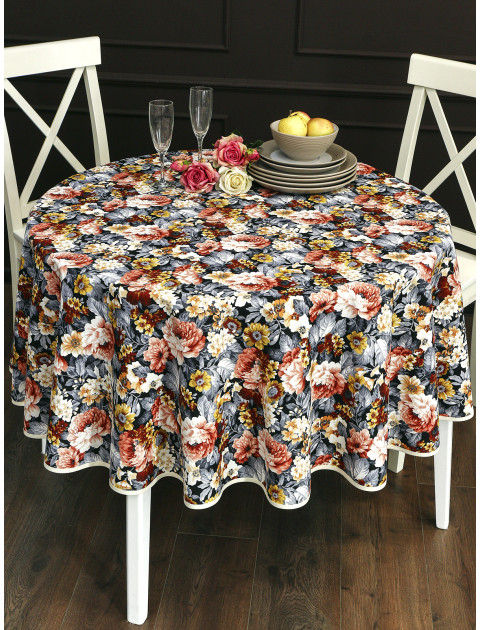 Скатерть с пропиткой duck 141085v002 темно-синий кирпичный