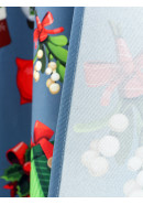 Комплект штор Санта Клаус зеленый красный серо-синий