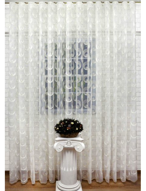 Тюль Сетка-Вышивка 32691_1182331  молочный