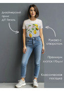 Футболка с принтом Lunarium теплый белый Футболка с принтом Lunarium теплый белый