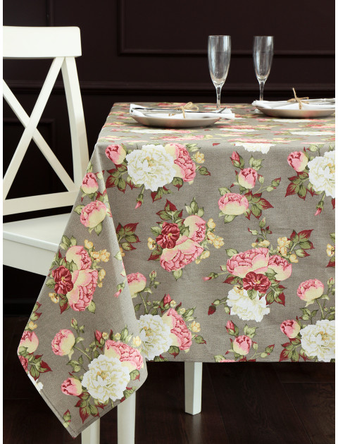 Скатерть Вдохновение светлый серо-коричневый розовый