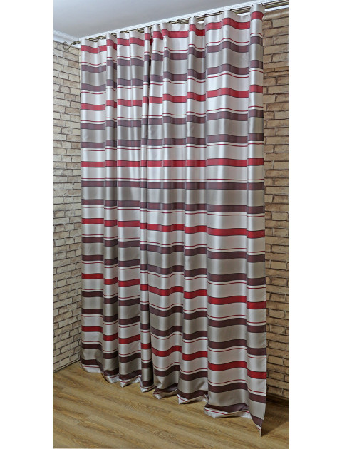 Комплект облегченных штор Дарама 13643 длинные бордовый серый