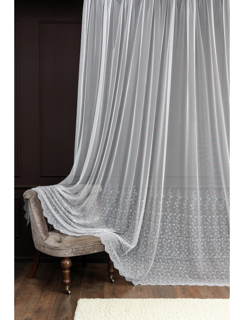 Тюль сетка-вышивка 14190v7091 серый