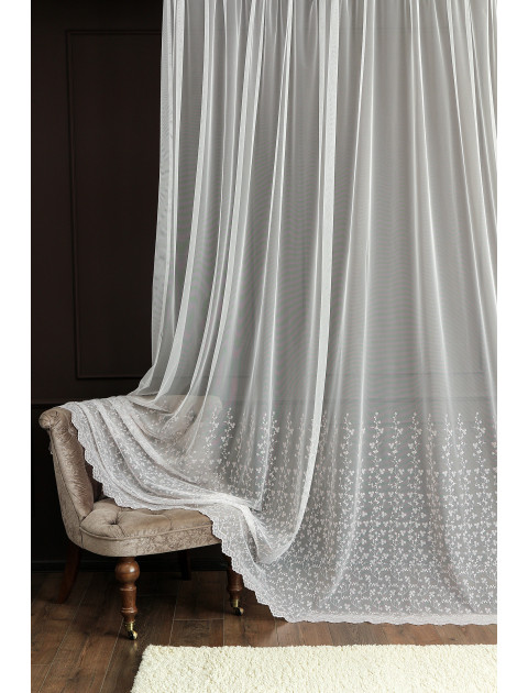 Тюль сетка-вышивка 14190v7089 розовый