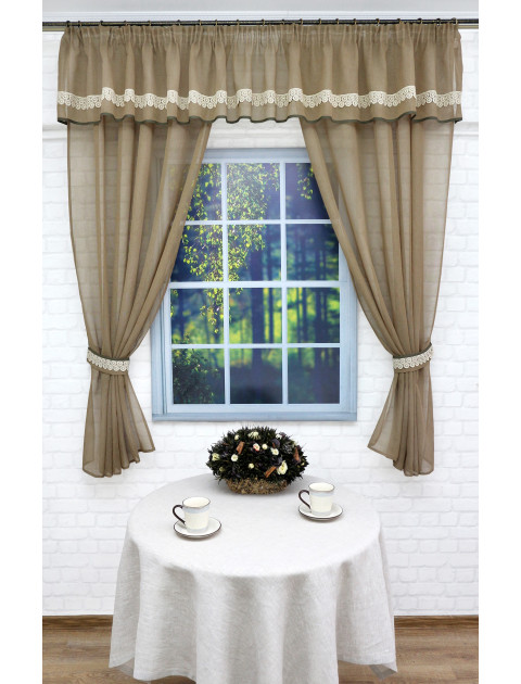 Тюль "Очарование" 01 темно-зеленый