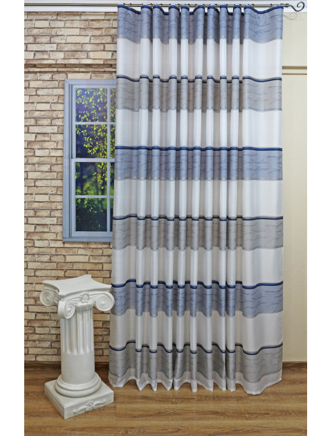 Тюль Дарама 9260_23, синий, серый