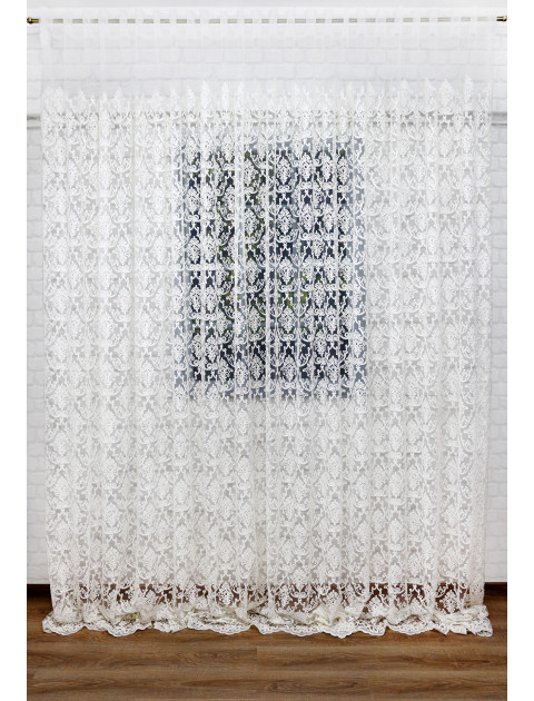 Тюль "Сетка-Вышивка" 924046v ecru