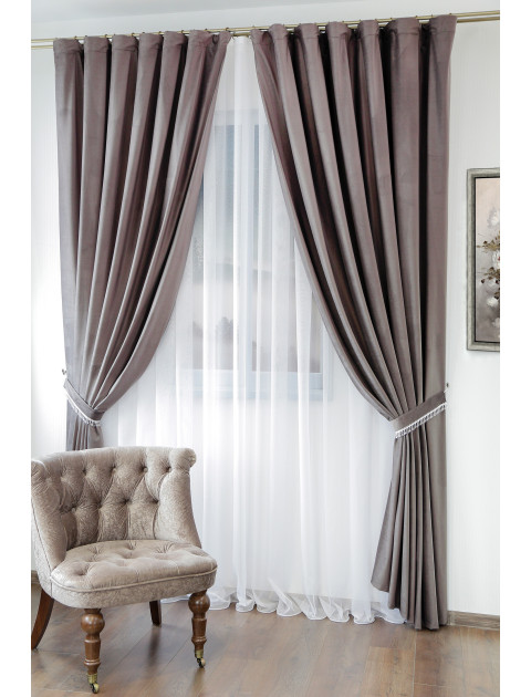 Комплект штор "Анжелика" 3102v20 серо-фиолетовый