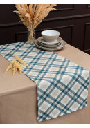Дорожка декоративная с рисунком для сервировки стола duck 33071v009 бежевый серо-голубой