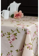 Скатерть Усадьба Версальские сады бежевый розовый