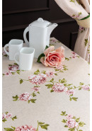 Скатерть Усадьба Версальские сады бежевый розовый