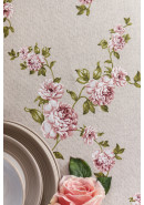 Скатерть Усадьба Версальские сады бежевый розовый
