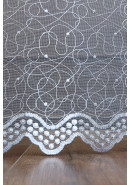Тюль сетка-вышивка 17059v2538 белый серебристый 