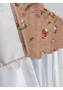 Тюль экран Новогодние кексы габардин бежево-коричневый красный зеленый Тюль экран Новогодние кексы габардин бежево-коричневый красный зеленый