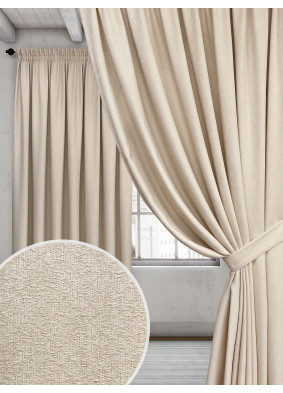 Комплект жаккардовых штор Вивальди 22548v11 светло-бежевый