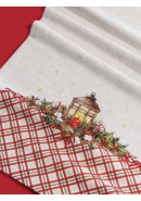 Дорожка декоративная Фонарь лен серо-бежевый Дорожка декоративная Фонарь лен серо-бежевый