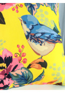 Наволочка декоративная Птицы хлопок синий розовый желтый